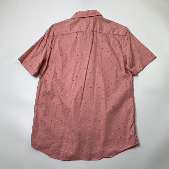 Faherty Shirt Men S Small Movement Geo Print Short Sleeve Button Up Cotton Blend - Picture 8 of 10